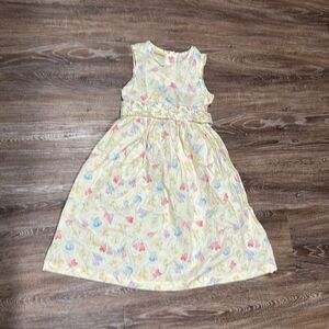 Laura Ashley vintage cotton sundress yellow floral 6